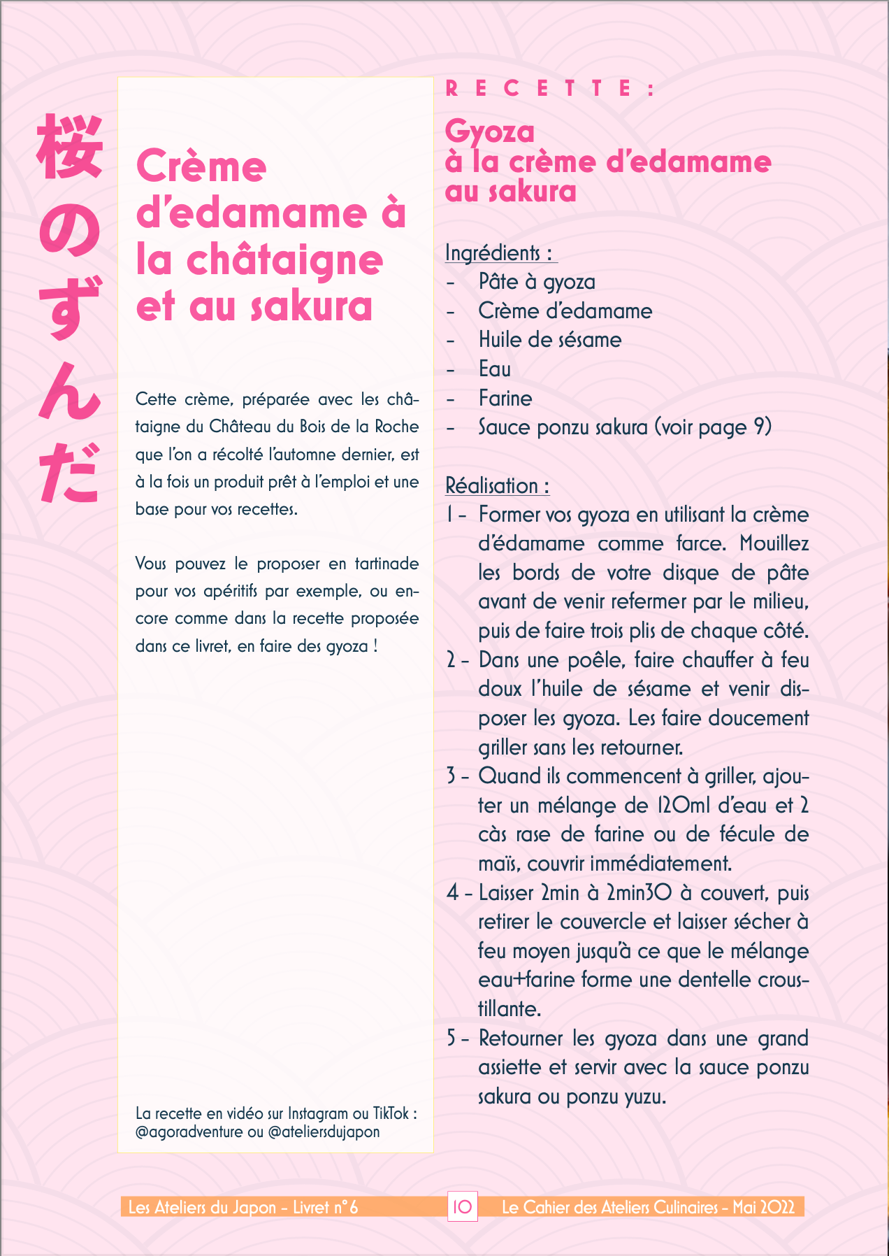 Recette Gyoza avec Sauce Ponzu sakura des Ateliers du Japonsauce Ponzu Sakura - Less Ateliers du Japon