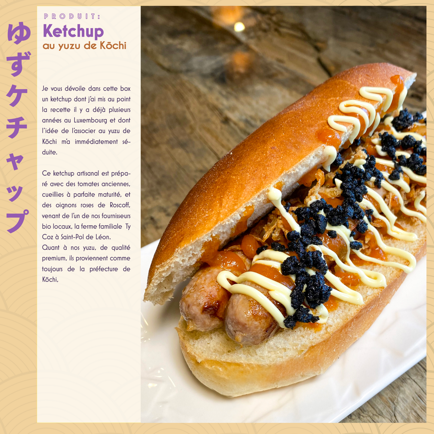 Hot-dog façon umami avec notre ketchup - Les Ateliers du Japon