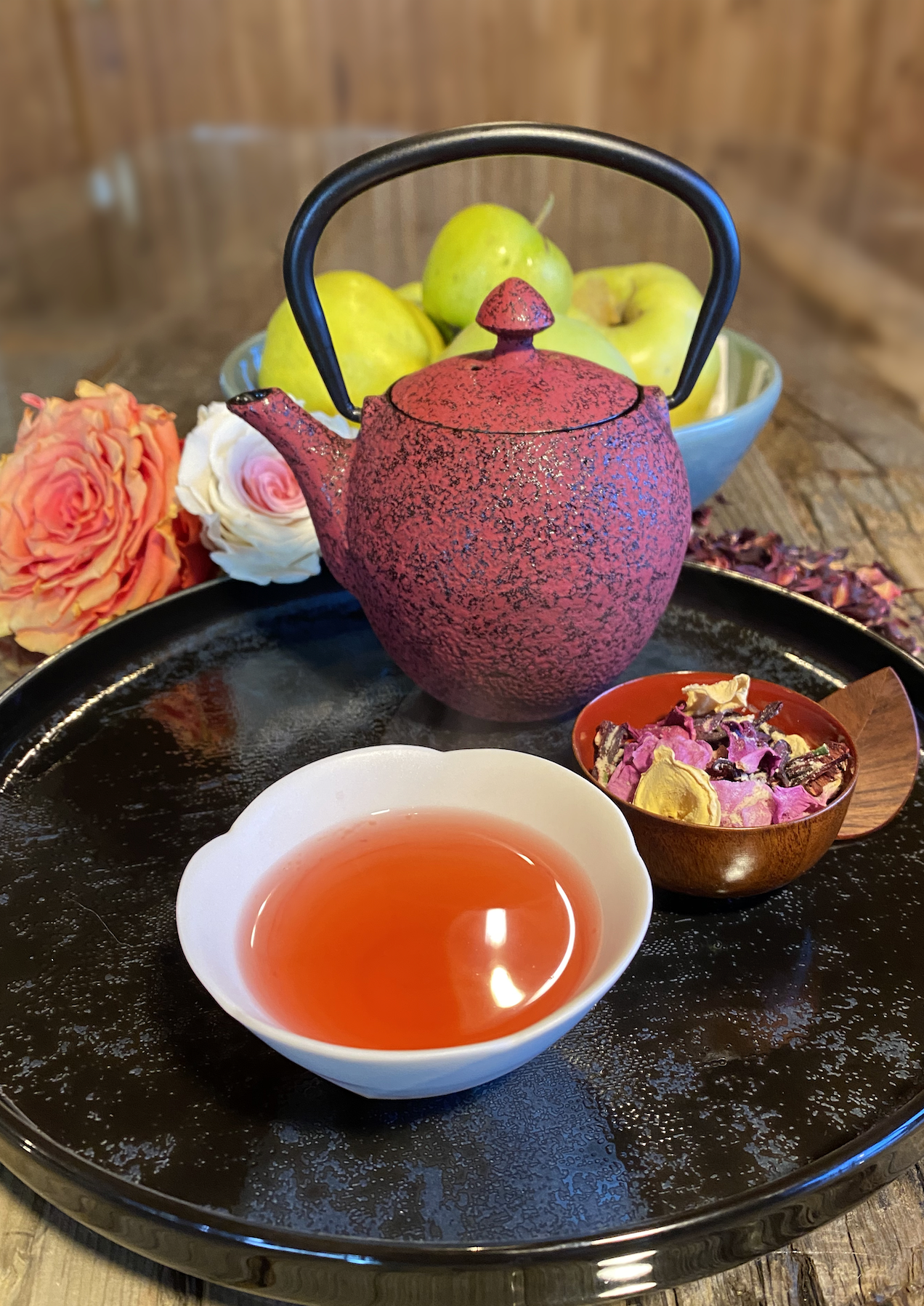 Infusion pomme hibiscus rose et cassis - Les Ateliers du Japon