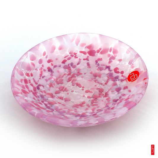 Coupelle &#224; sauce en verre tsugaru vidro de couleur rose. au th&#232;me sakura.  Produit artisanal - Fabriqu&#233; au Japon &#224; Iwakura.  Mat&#233;riaux : Verre/Cristal.  Dimensions : &#216; : 10 cm. Poids : 115.5 g. &#8230;