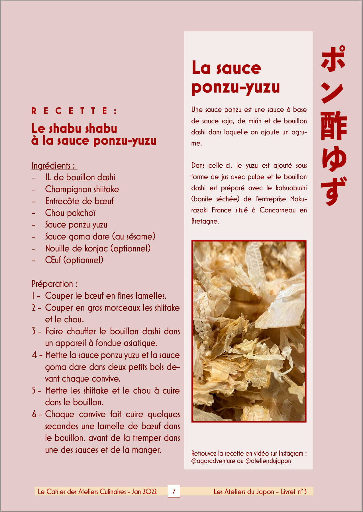 Sauce Ponzu yuzu - recette shabu shabu Les Ateliers du Japon