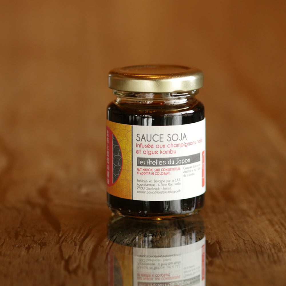 Sauce soja infusée aux champignons noirs et algue kombu - Les Ateliers du Japon